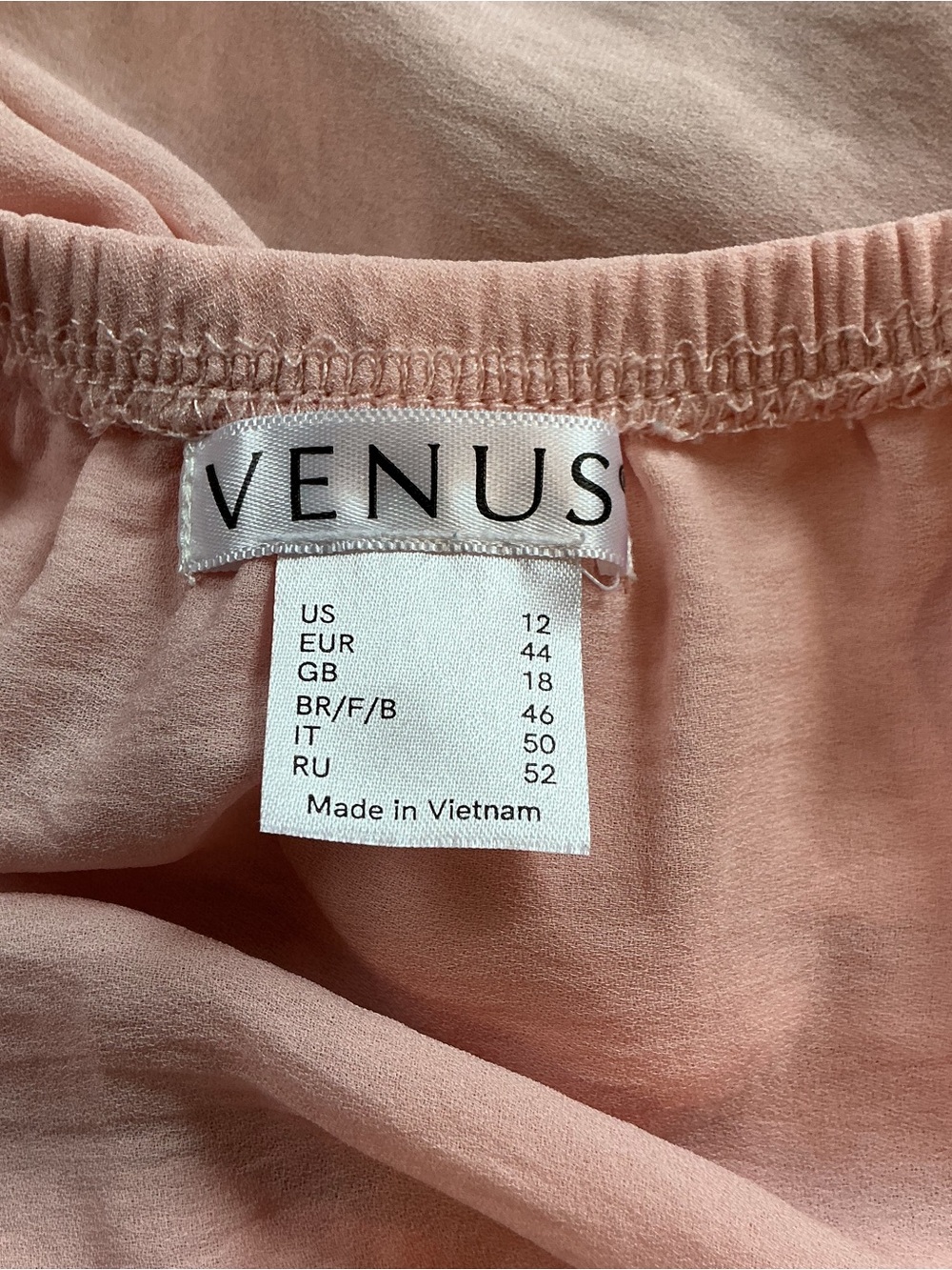 Venus Blush Pink Off Shoulder Maxi Dress Tiered Ruffle Size 12 Bridesmaid Boho - Picture 11 of 14